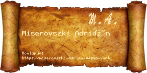 Miserovszki Adrián névjegykártya