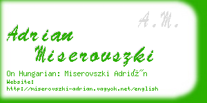 adrian miserovszki business card